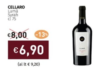Prezzemolo e Vitale CELLARO Lumà Syrah cl 75 offerta