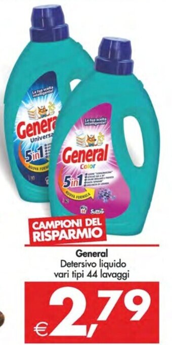 General Detersivo liquido vari tipi 44 lavaggi