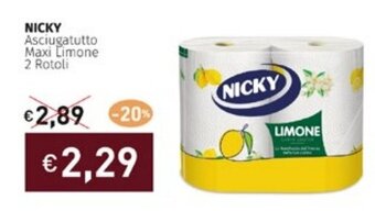 Prezzemolo e Vitale NICKY Asciugatutto Maxi Limone 2 Rotoli offerta