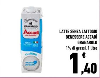 Conad LATTE SENZA LATTOSIO BENESSERE ACCADÌ GRANAROLO 1 litro offerta