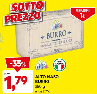 DPiù ALTO MASO BURRO 250 g offerta