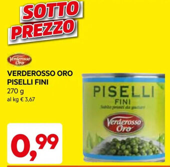 DPiù VERDEROSSO ORO PISELLI FINI 270 g offerta