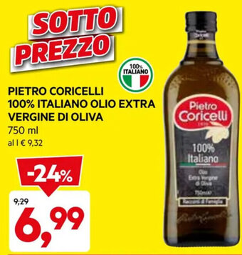 DPiù PIETRO CORICELLI 100% ITALIANO OLIO EXTRA VERGINE DI OLIVA 750 ml offerta