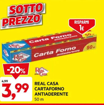 DPiù REAL CASA CARTAFORNO ANTIADERENTE 50 m offerta