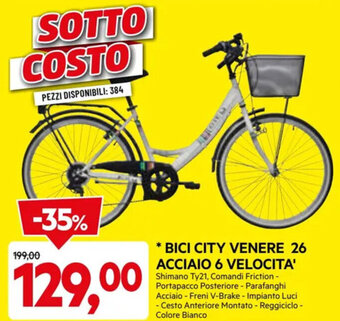 DPiù BICI CITY VENERE 26 ACCIAIO 6 VELOCITA' offerta