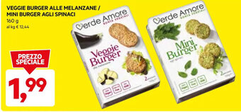 DPiù VEGGIE BURGER ALLE MELANZANE / MINI BURGER AGLI SPINACI 160 g offerta