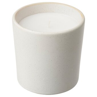 IKEA Adlad candela profumata/vaso di ceramica, bosco scandinavo/bianco, 50 h offerta