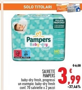 Conad Pampers salviette offerta