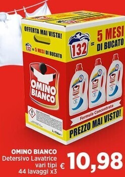 Coop Omino bianco detersivo lavatrice offerta