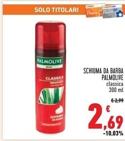 Conad Palmolive schiuma da barba offerta