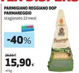 Coop Parmareggio parmigiano reggiano dop offerta