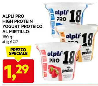DPiù ALPLÍ PRO HIGH PROTEIN YOGURT PROTEICO AL MIRTILLO 180 g offerta