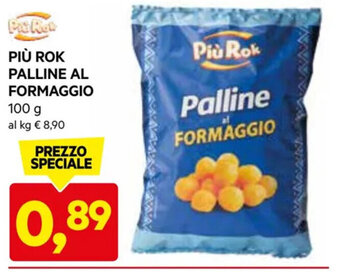 DPiù PIÙ ROK PALLINE AL FORMAGGIO 100 g offerta