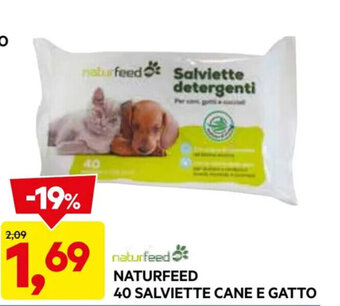 DPiù NATURFEED 40 SALVIETTE CANE E GATTO offerta