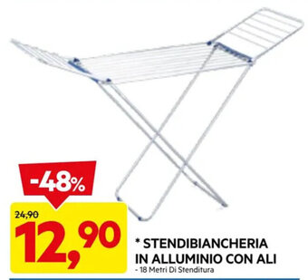 DPiù STENDIBIANCHERIA IN ALLUMINIO CON ALI offerta