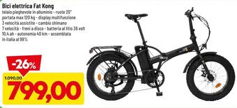 DPiù Bici elettrica Fat Kong offerta