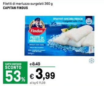 Iper La Grande Filetti di merluzzo surgelati 360 g CAPITAN FINDUS offerta