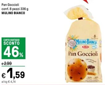 Iper La Grande Pan Goccioli conf. 8 pezzi 336 g MULINO BIANCO offerta