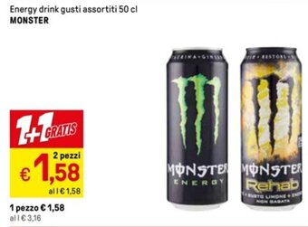Iper La Grande Energy drink gusti assortiti 50 cl MONSTER offerta