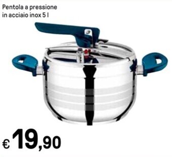 Pentola a pressione in acciaio inox 5 l