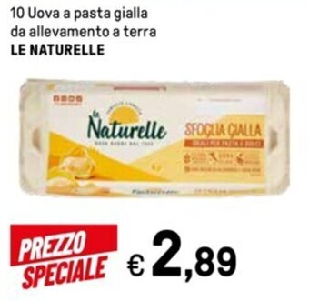 Iper La Grande 10 Uova a pasta gialla da allevamento a terra LE NATURELLE offerta