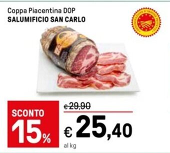 Iper La Grande Coppa Piacentina DOP SALUMIFICIO SAN CARLO offerta