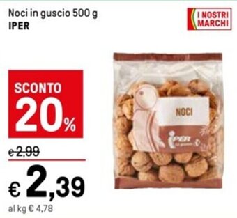 Noci in guscio 500 g IPER