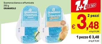 Iper La Grande Scamorza bianca o affumicata 250 g GRANAROLO offerta