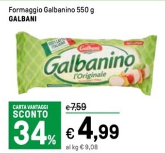 Iper La Grande Formaggio Galbanino 550 g GALBANI offerta