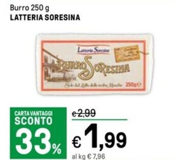 Burro 250 g LATTERIA SORESINA
