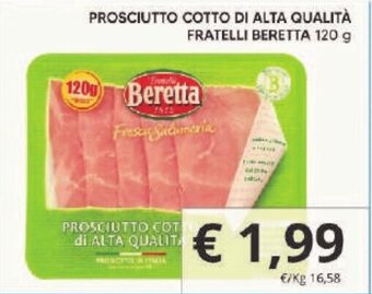 PROSCIUTTO COTTO DI ALTA QUALITÀ FRATELLI BERETTA 120 g