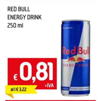 IperFamila RED BULL ENERGY DRINK 250 ml offerta