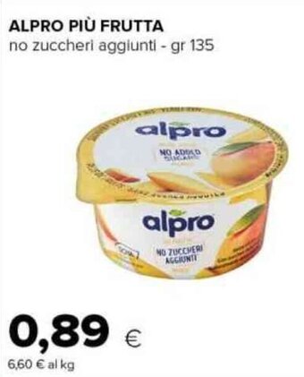 Tigre ALPRO PIÙ FRUTTA no zuccheri aggiunti - gr 135 offerta