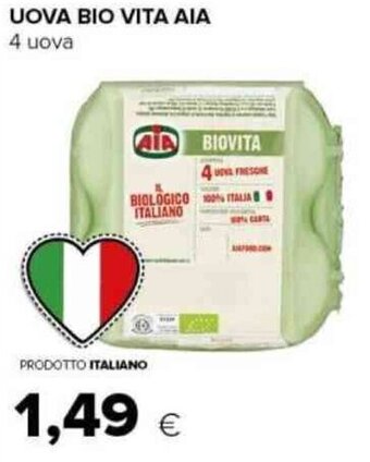Tigre UOVA BIO VITA AIA 4 uova offerta