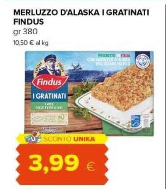 Tigre MERLUZZO D'ALASKA I GRATINATI FINDUS gr 380 offerta