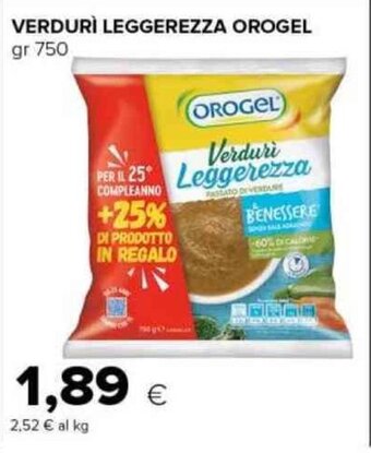 Tigre VERDURÌ LEGGEREZZA OROGEL gr 750 offerta