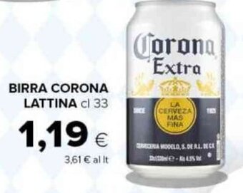 Tigre BIRRA CORONA LATTINA cl 33 offerta