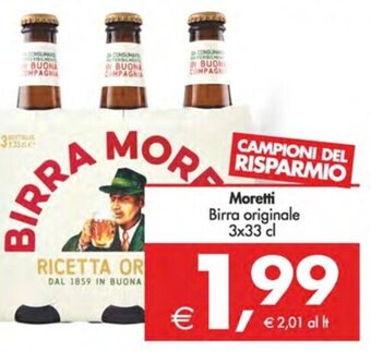 Moretti Birra originale 3x33 cl