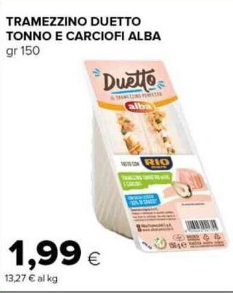 Tigre TRAMEZZINO DUETTO TONNO E CARCIOFI ALBA gr 150 offerta