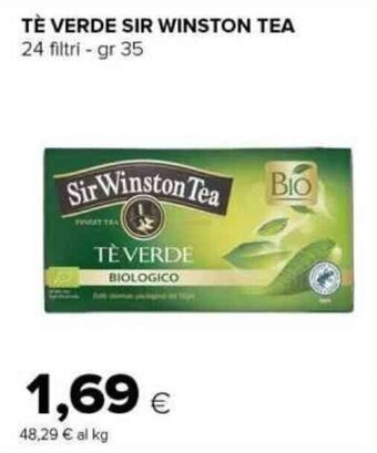 TÈ VERDE SIR WINSTON TEA 24 filtri - gr 35