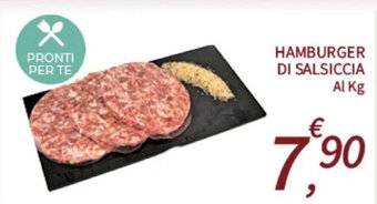 HAMBURGER DI SALSICCIA Al Kg