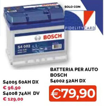 Mercatò Big BATTERIA PER AUTO BOSCH S4002 52AH DX offerta