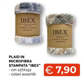 Mercatò Big PLAID IN MICROFIBRA STAMPATA "IBEX" offerta