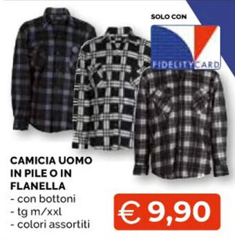 Mercatò Big CAMICIA UOMO IN PILE O IN FLANELLA offerta