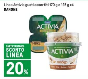 Iper La Grande Linea Activia gusti assortiti 170 g o 125 g x4 DANONE offerta