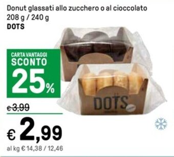 Donut glassati allo zucchero o al cioccolato 208 g / 240 g DOTS