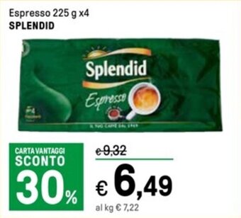 Iper La Grande Espresso 225 g x4 SPLENDID offerta