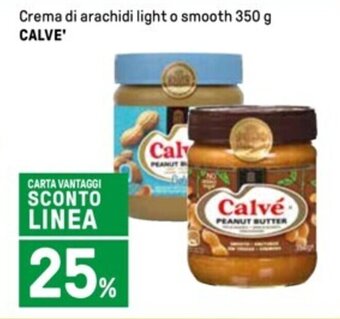 Iper La Grande Crema di arachidi light o smooth 350 g CALVE' offerta