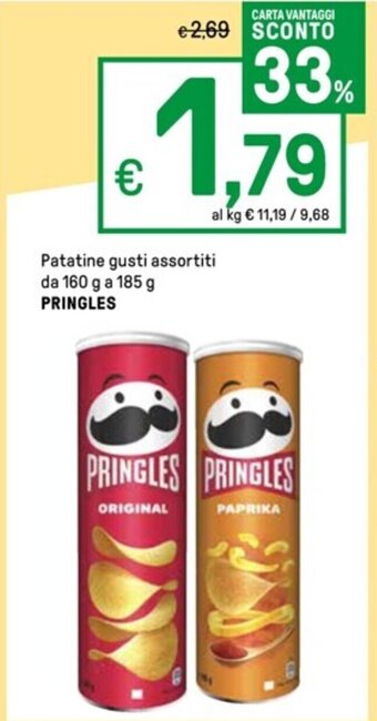 Iper La Grande Patatine gusti assortiti da 160 g a 185 g PRINGLES offerta