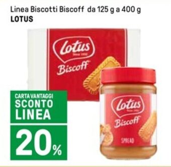 Iper La Grande Linea Biscotti Biscoff da 125 g a 400 g LOTUS offerta
